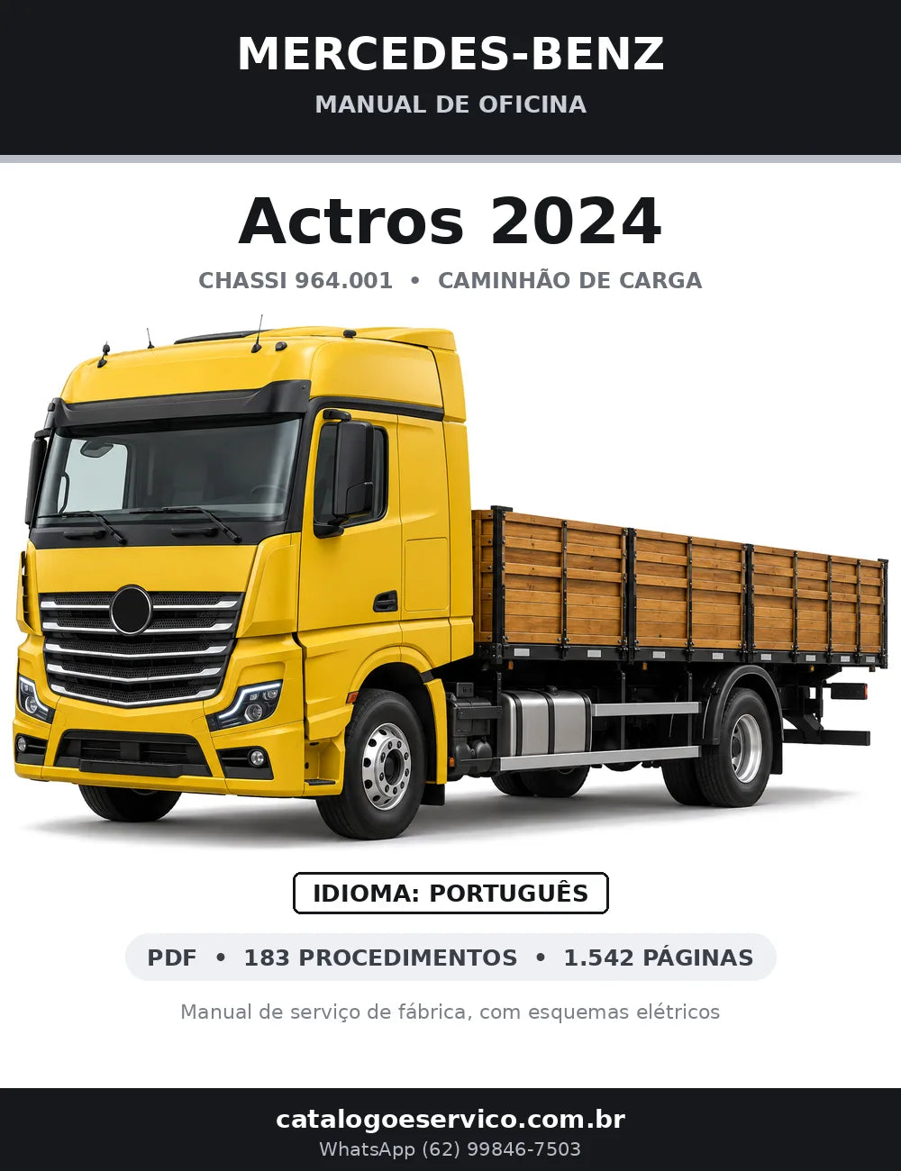 Capa do manual de oficina Mercedes-Benz Actros 2024