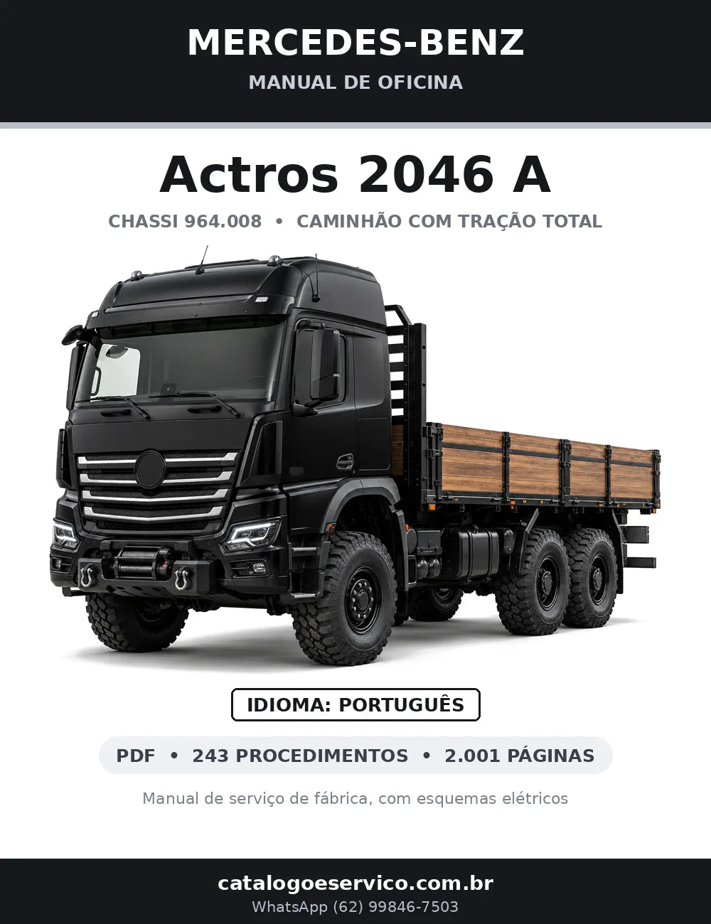 Capa do manual de oficina Mercedes-Benz Actros 2046 A