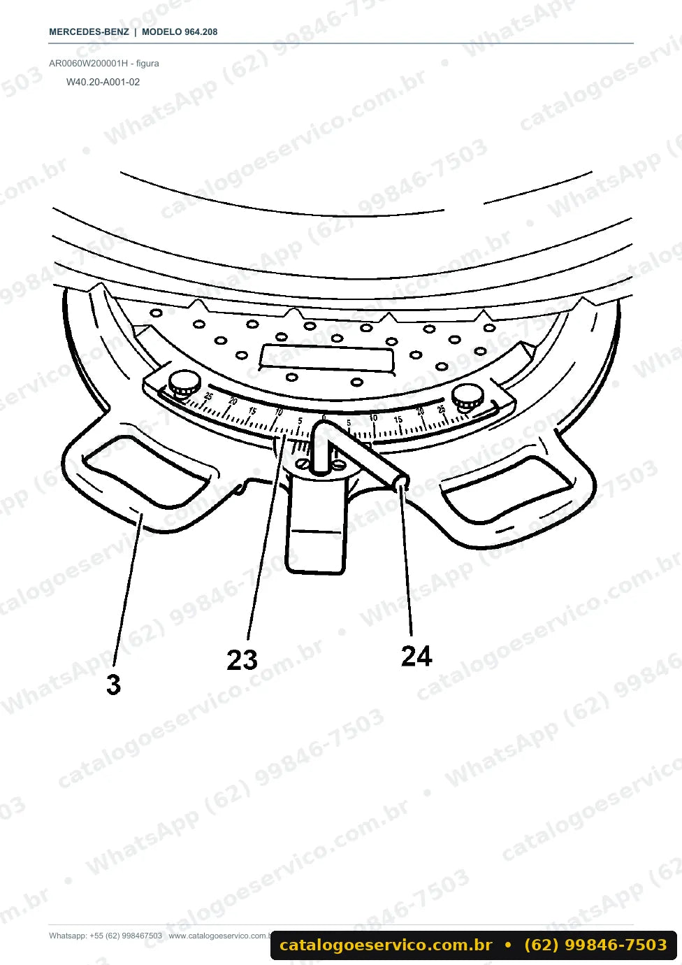 Página de procedimento do manual de oficina Mercedes-Benz Actros 2053 AK