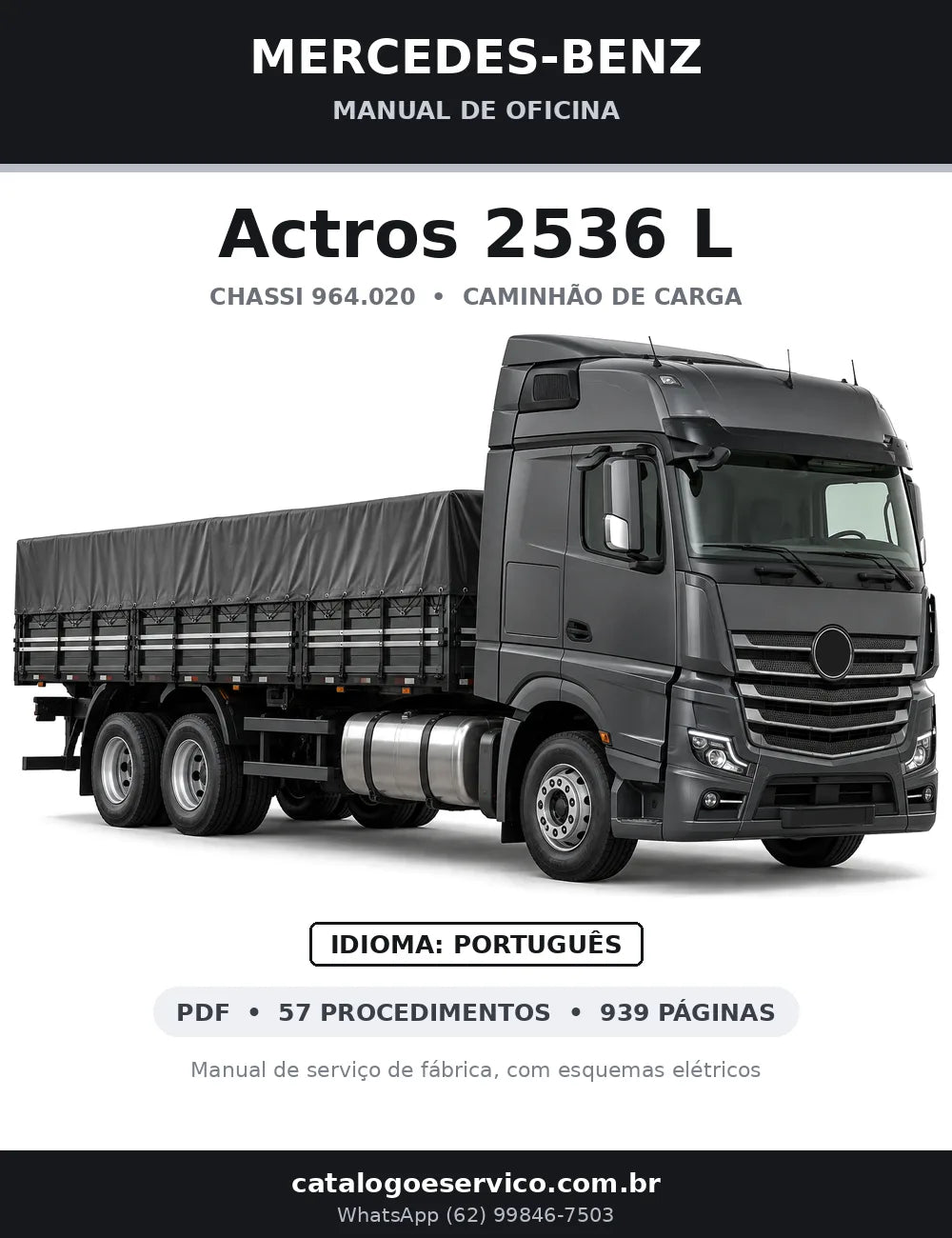 Capa do manual de oficina Mercedes-Benz Actros 2536 L