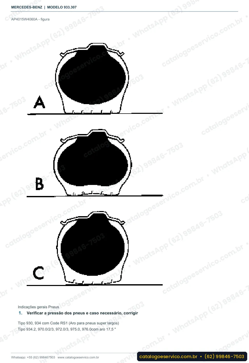 Página de procedimento do manual de oficina Mercedes-Benz Actros 3232 B