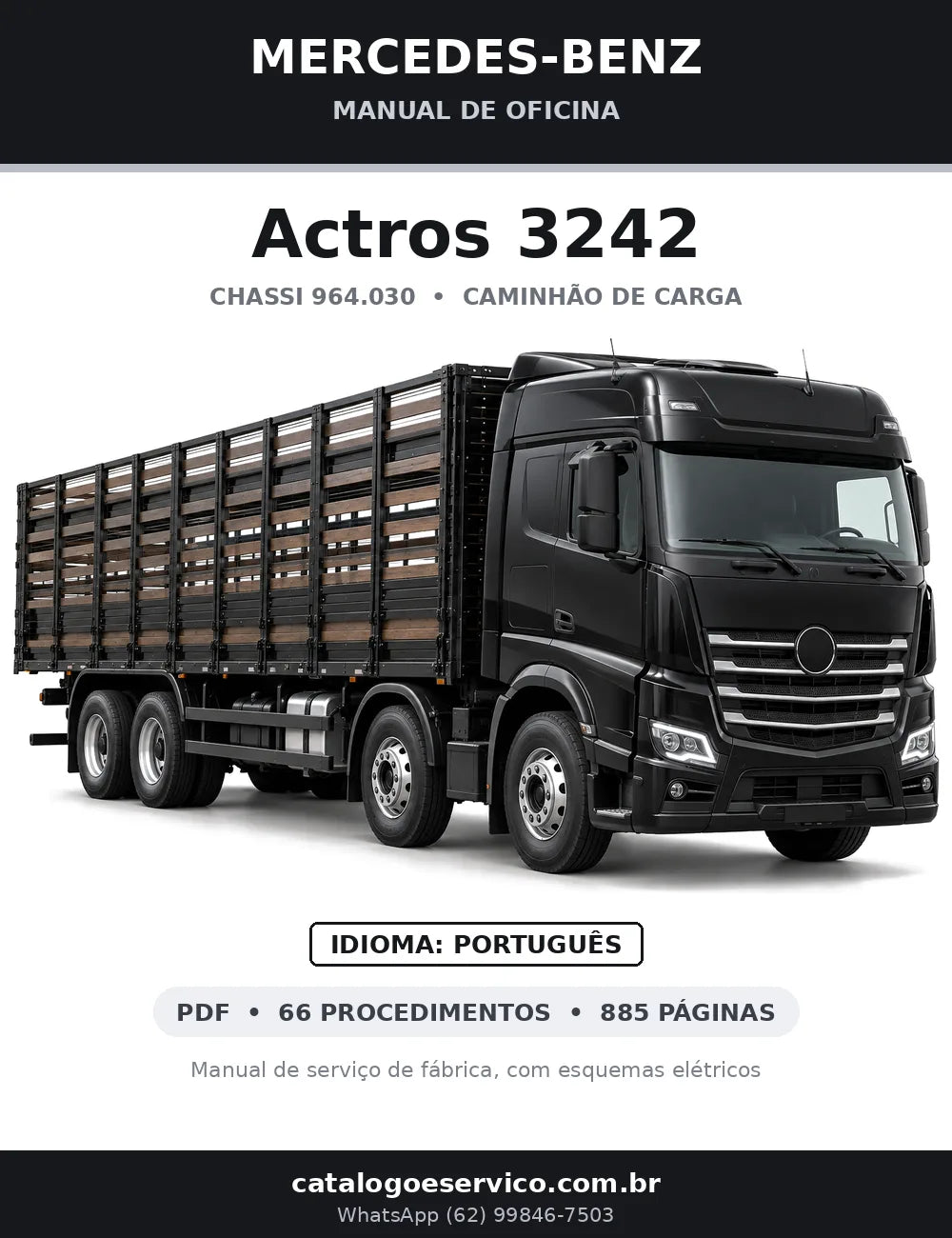 Capa do manual de oficina Mercedes-Benz Actros 3242