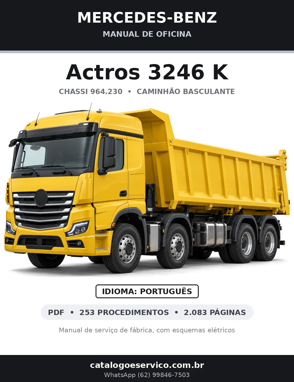 Capa do manual de oficina Mercedes-Benz Actros 3246 K