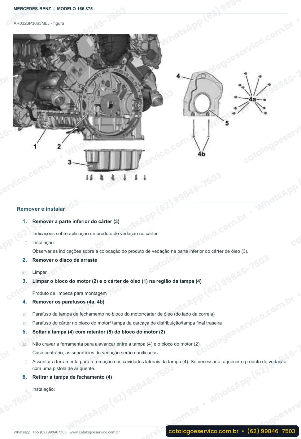 Página de procedimento do manual de oficina Mercedes-Benz AMG GLS 63 4MATIC (X166)
