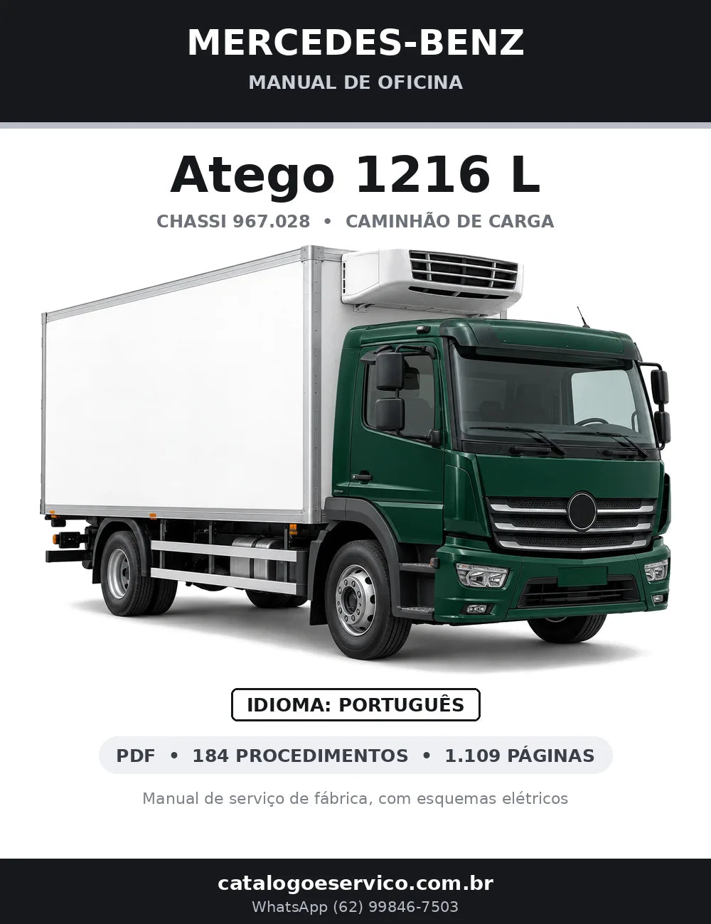 Capa do manual de oficina Mercedes-Benz Atego 1216 L