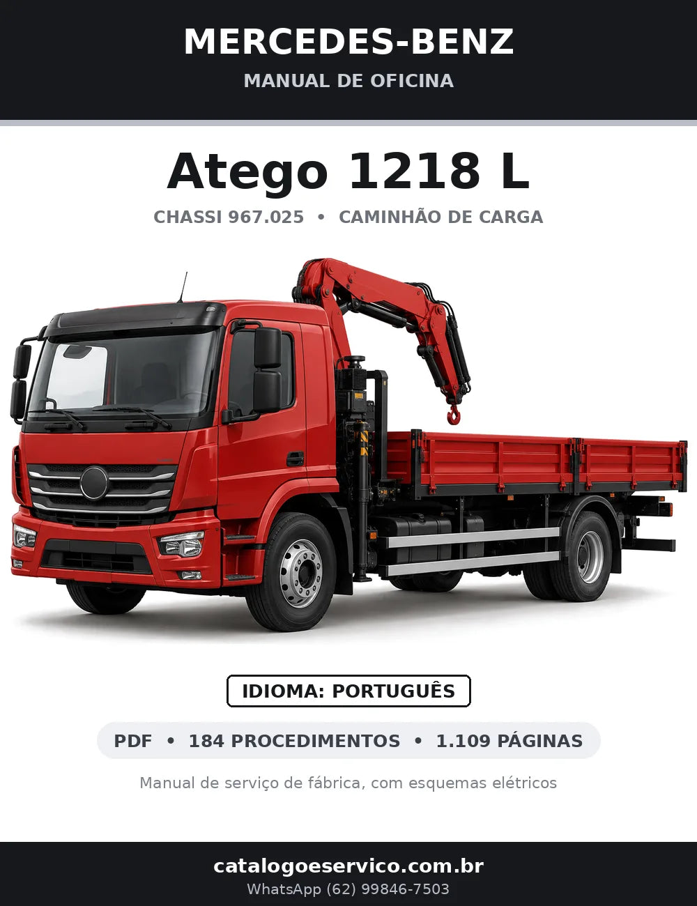 Capa do manual de oficina Mercedes-Benz Atego 1218 L