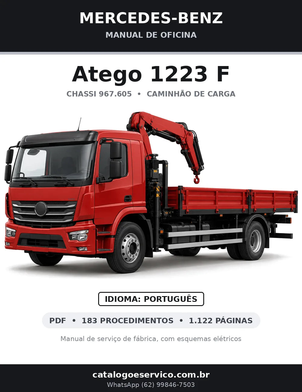 Capa do manual de oficina Mercedes-Benz Atego 1223 F
