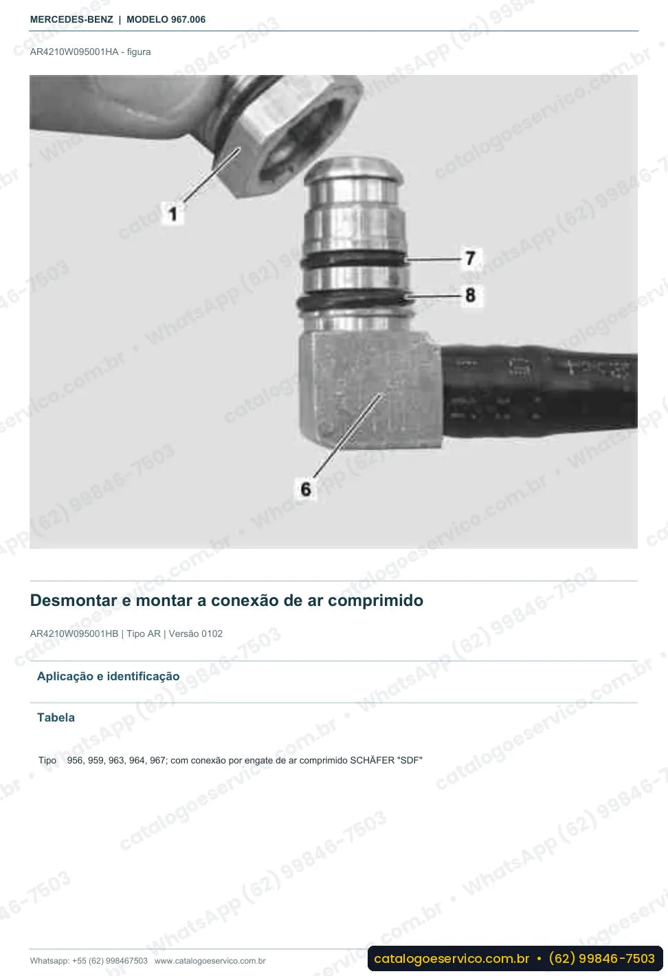 Página de procedimento do manual de oficina Mercedes-Benz Atego 1321