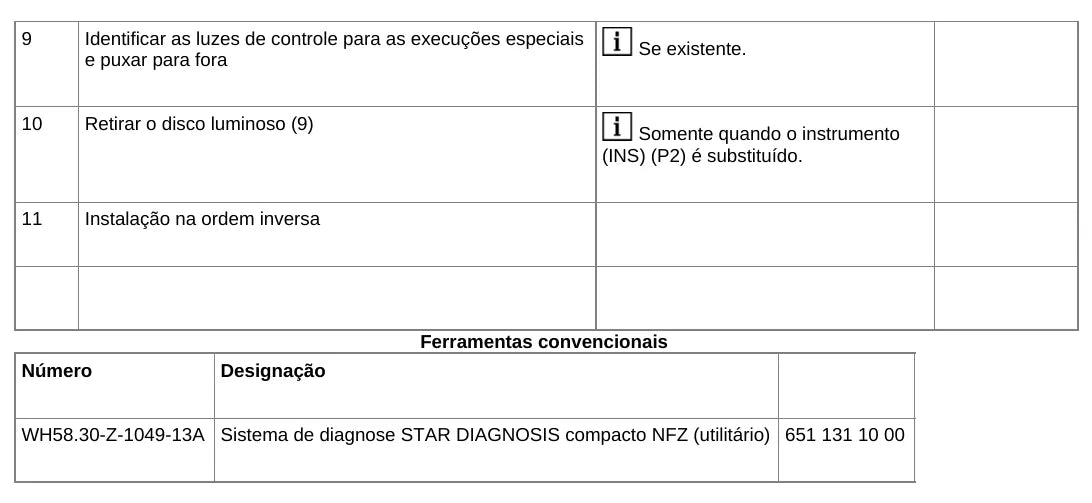 Página do manual de oficina Mercedes-Benz Atego 1418 (4 versões)