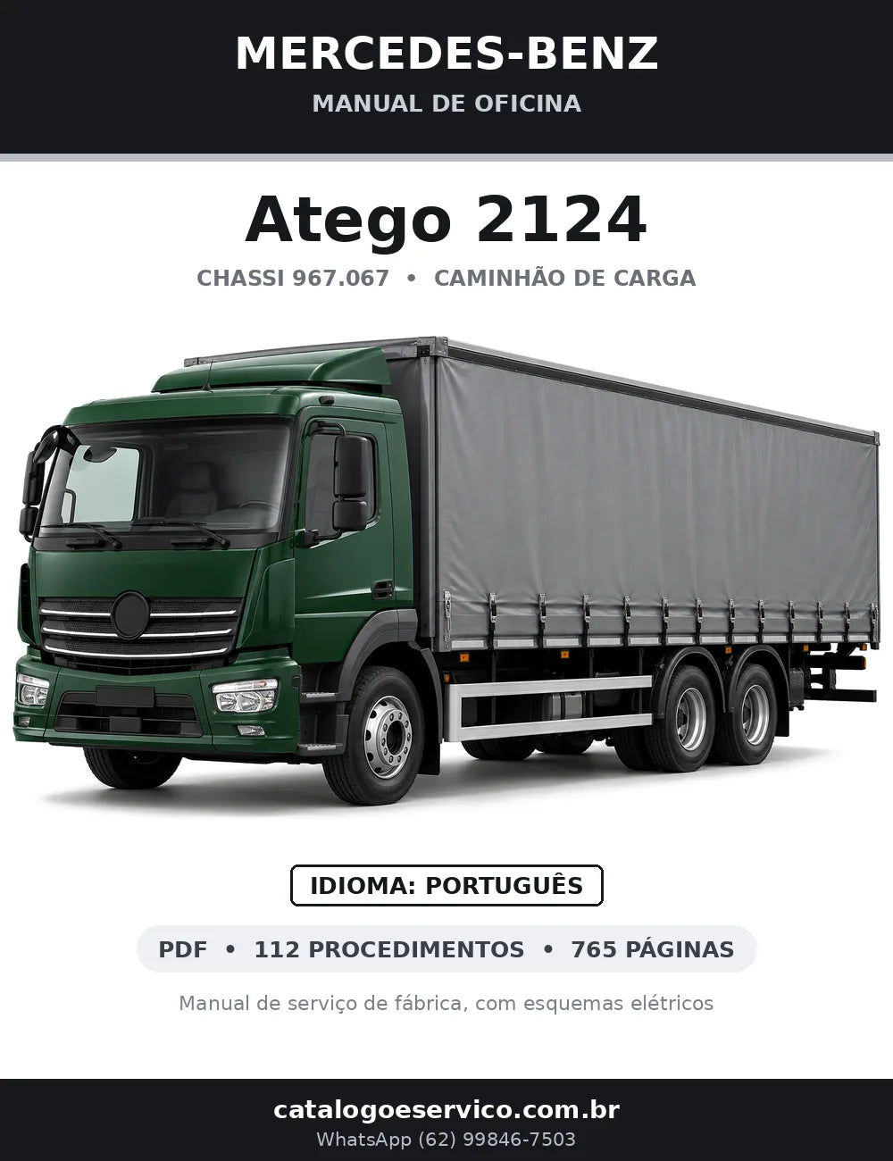 Capa do manual de oficina Mercedes-Benz Atego 2124