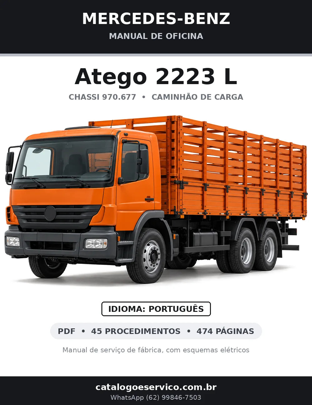 Capa do manual de oficina Mercedes-Benz Atego 2223 L
