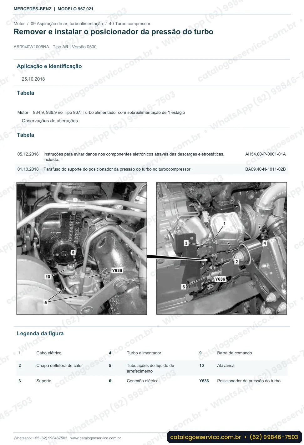 Página de procedimento do manual de oficina Mercedes-Benz Atego 816 L