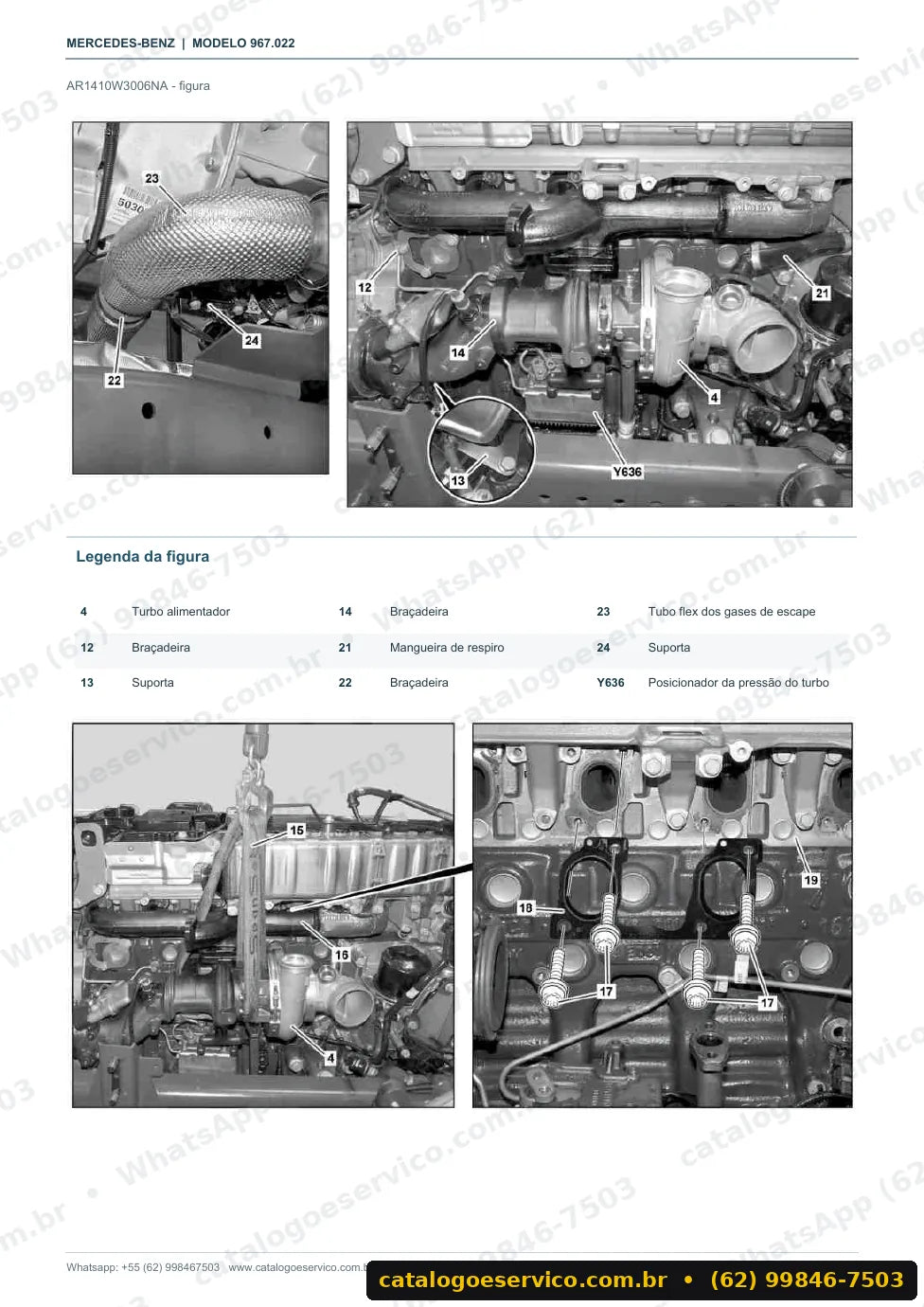 Página de procedimento do manual de oficina Mercedes-Benz Atego 824 L