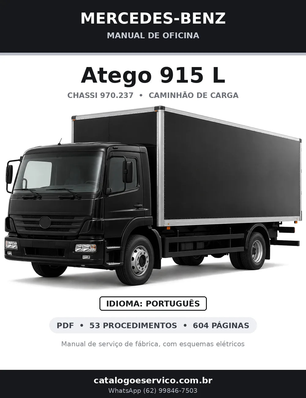 Capa do manual de oficina Mercedes-Benz Atego 915 L