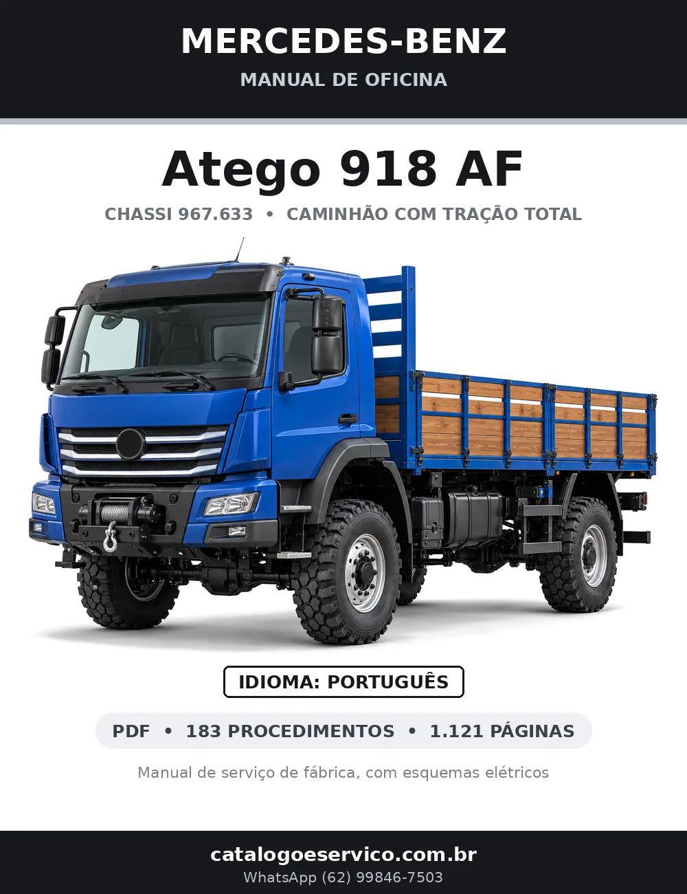 Capa do manual de oficina Mercedes-Benz Atego 918 AF