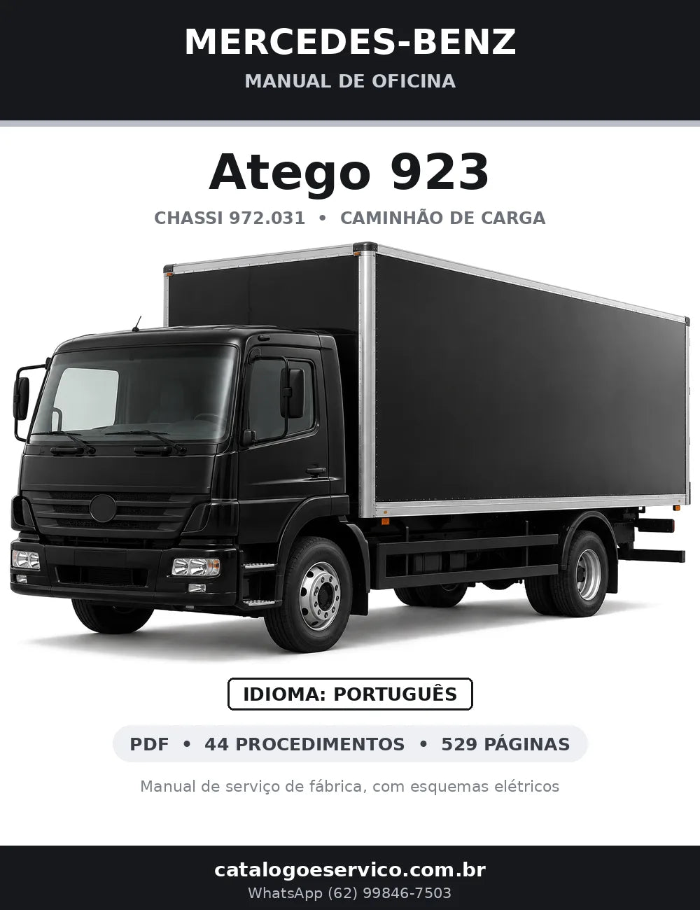 Capa do manual de oficina Mercedes-Benz Atego 923