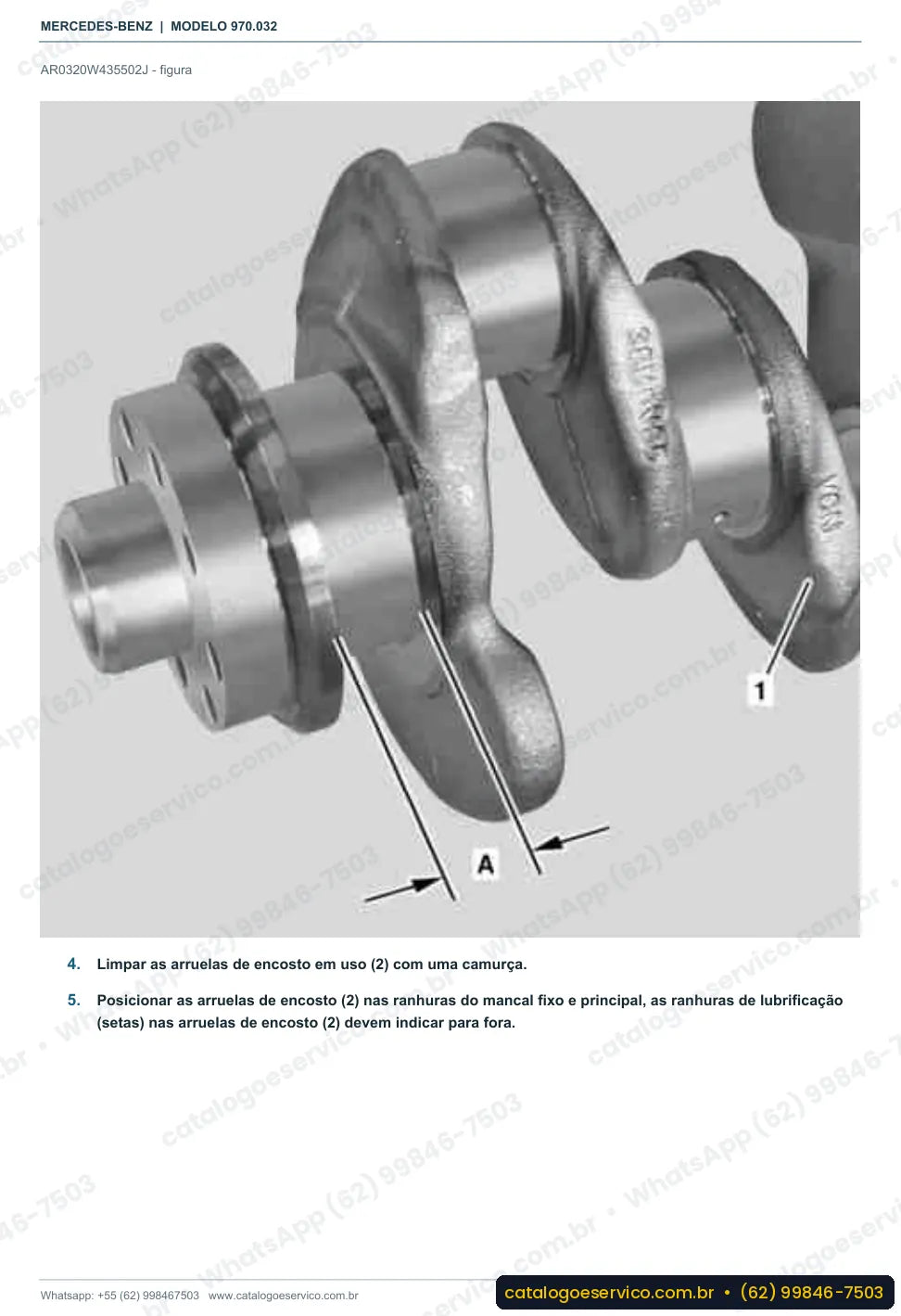Página de procedimento do manual de oficina Mercedes-Benz Atego 924