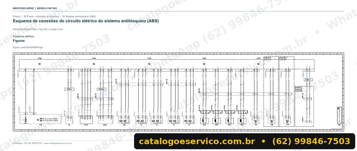 Página de esquema elétrico do manual Mercedes-Benz Atego 927 F