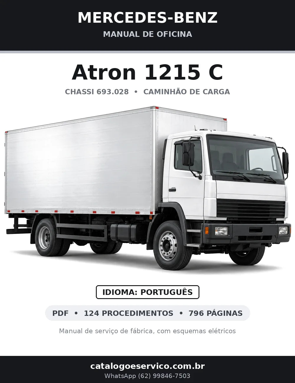 Capa do manual de oficina Mercedes-Benz Atron 1215 C