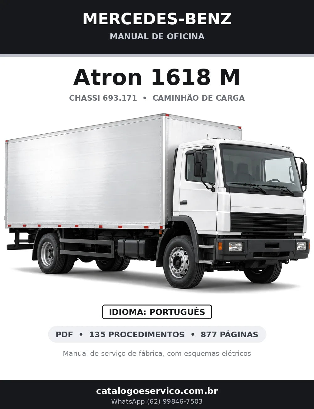 Capa do manual de oficina Mercedes-Benz Atron 1618 M