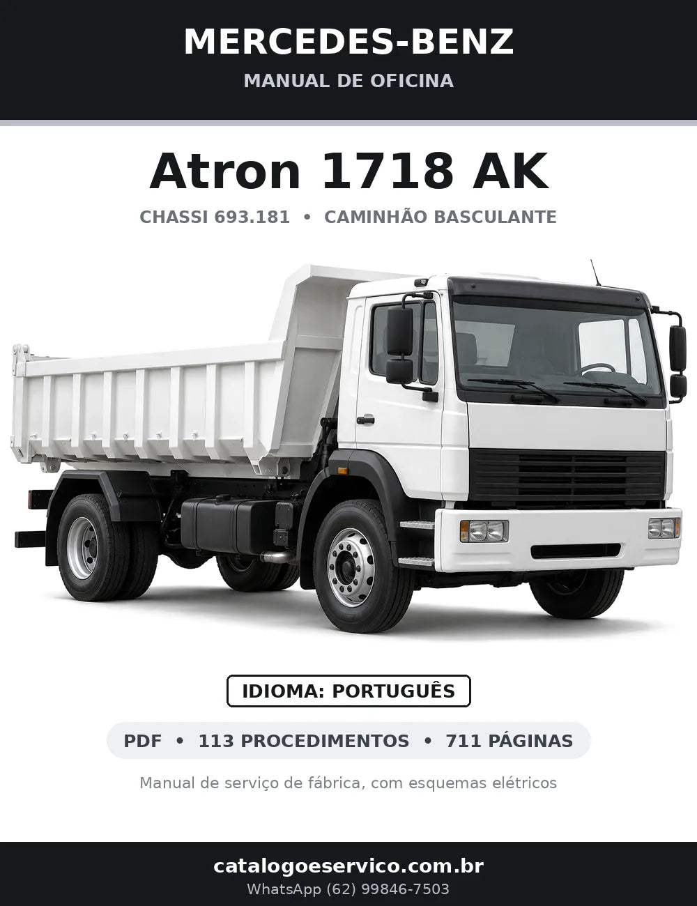 Capa do manual de oficina Mercedes-Benz Atron 1718 AK