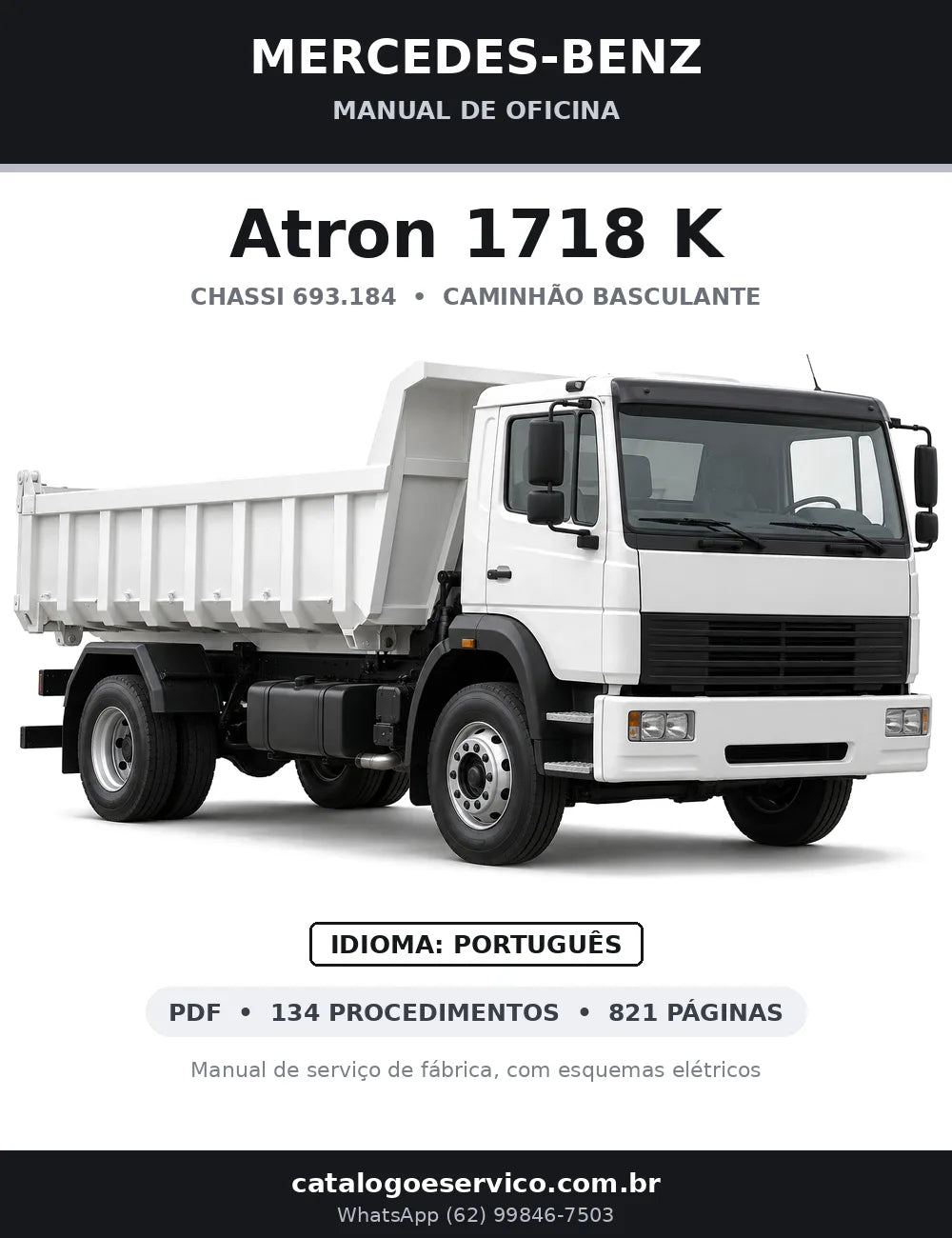 Capa do manual de oficina Mercedes-Benz Atron 1718 K