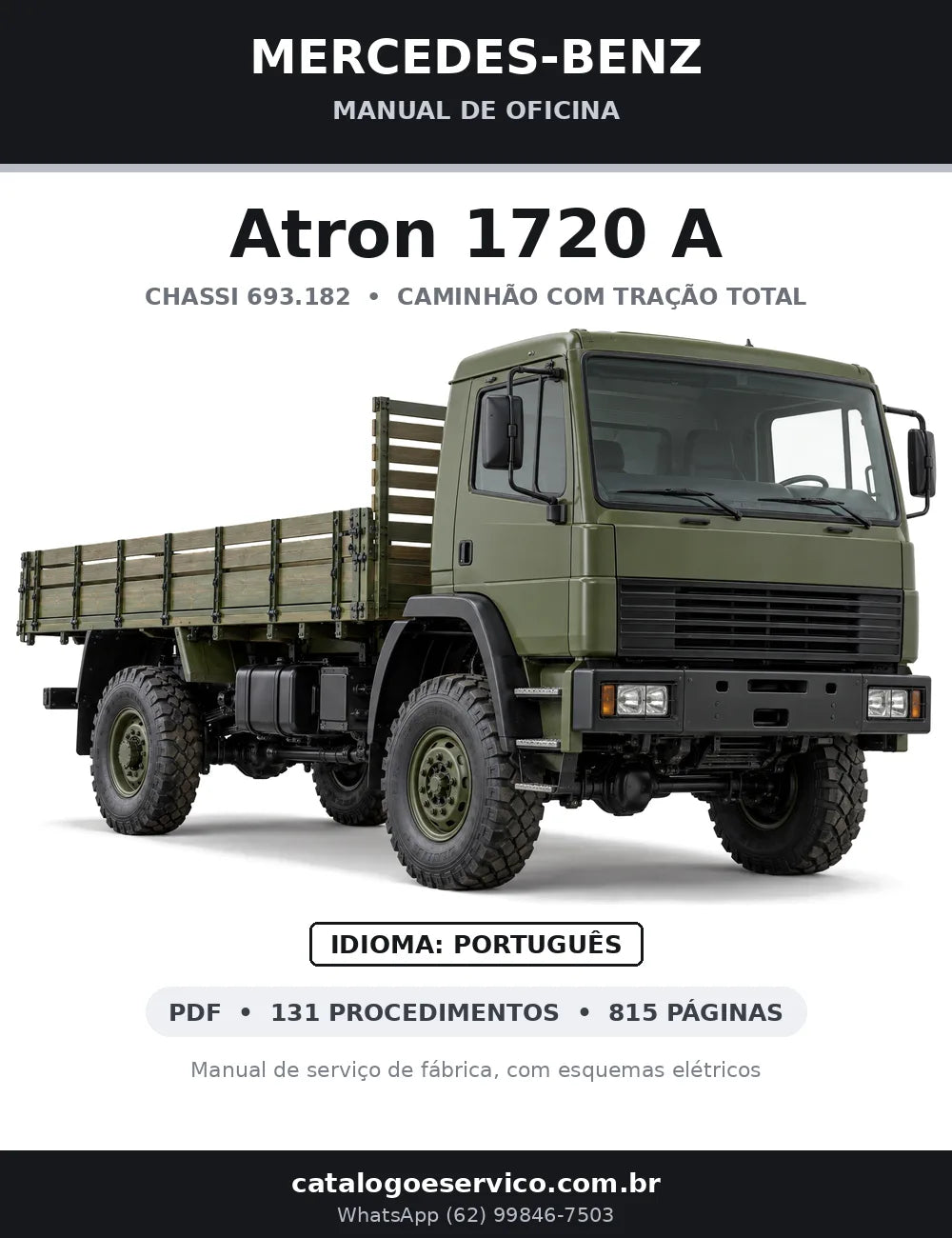 Capa do manual de oficina Mercedes-Benz Atron 1720 A