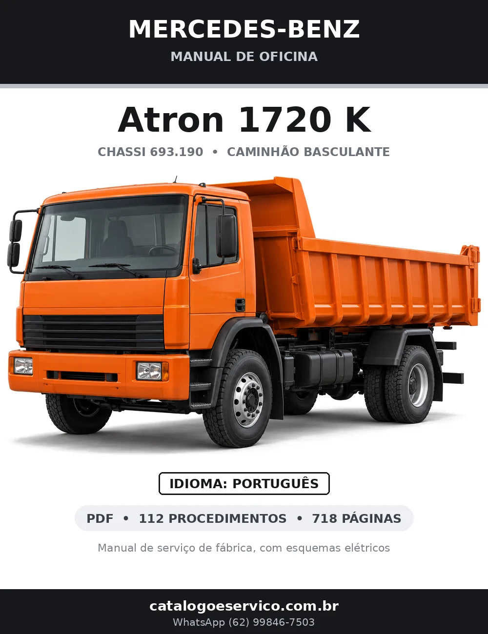 Capa do manual de oficina Mercedes-Benz Atron 1720 K