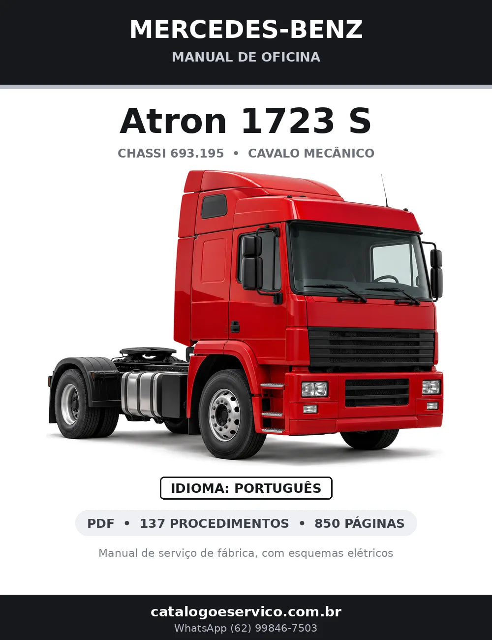 Capa do manual de oficina Mercedes-Benz Atron 1723 S