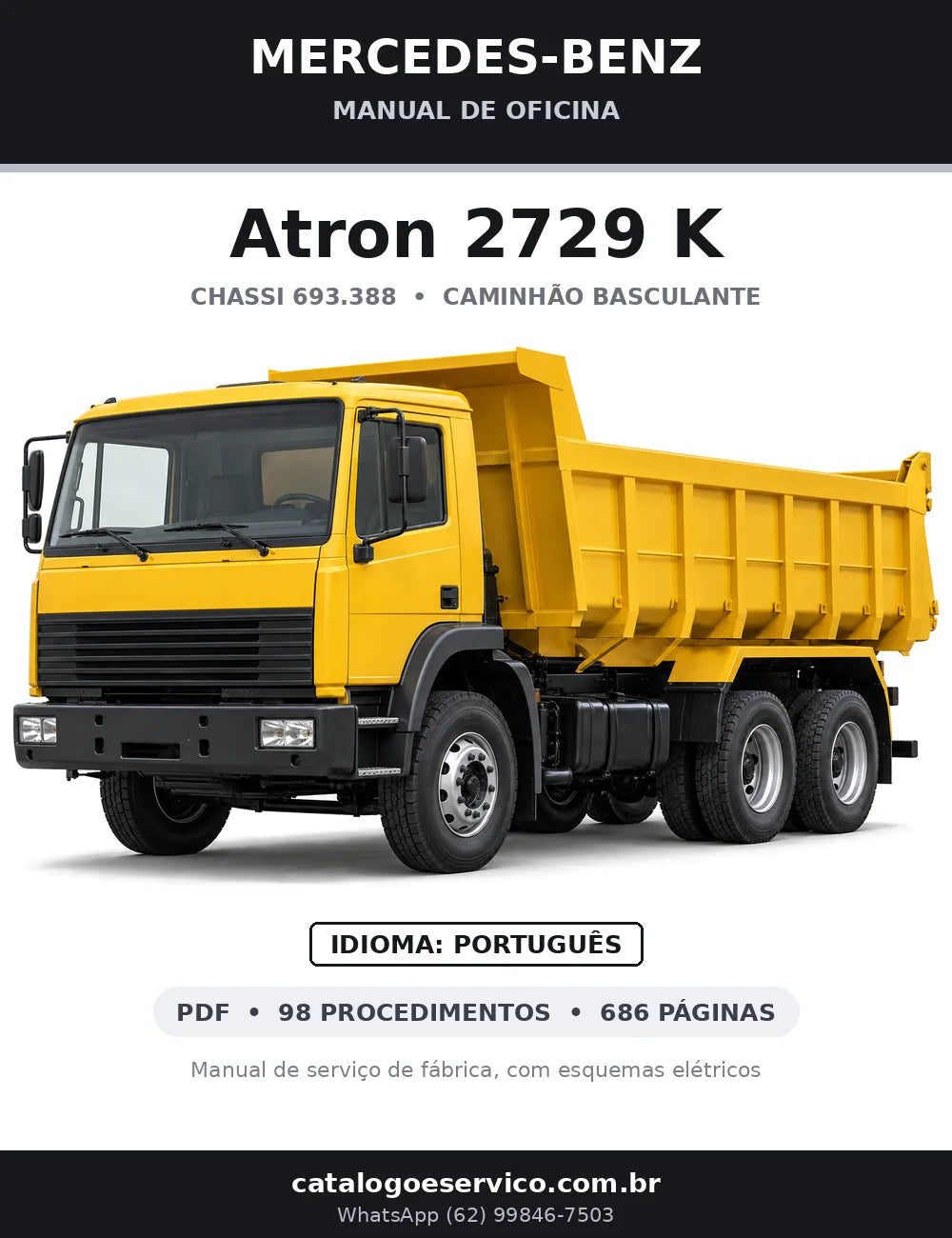 Capa do manual de oficina Mercedes-Benz Atron 2729 K