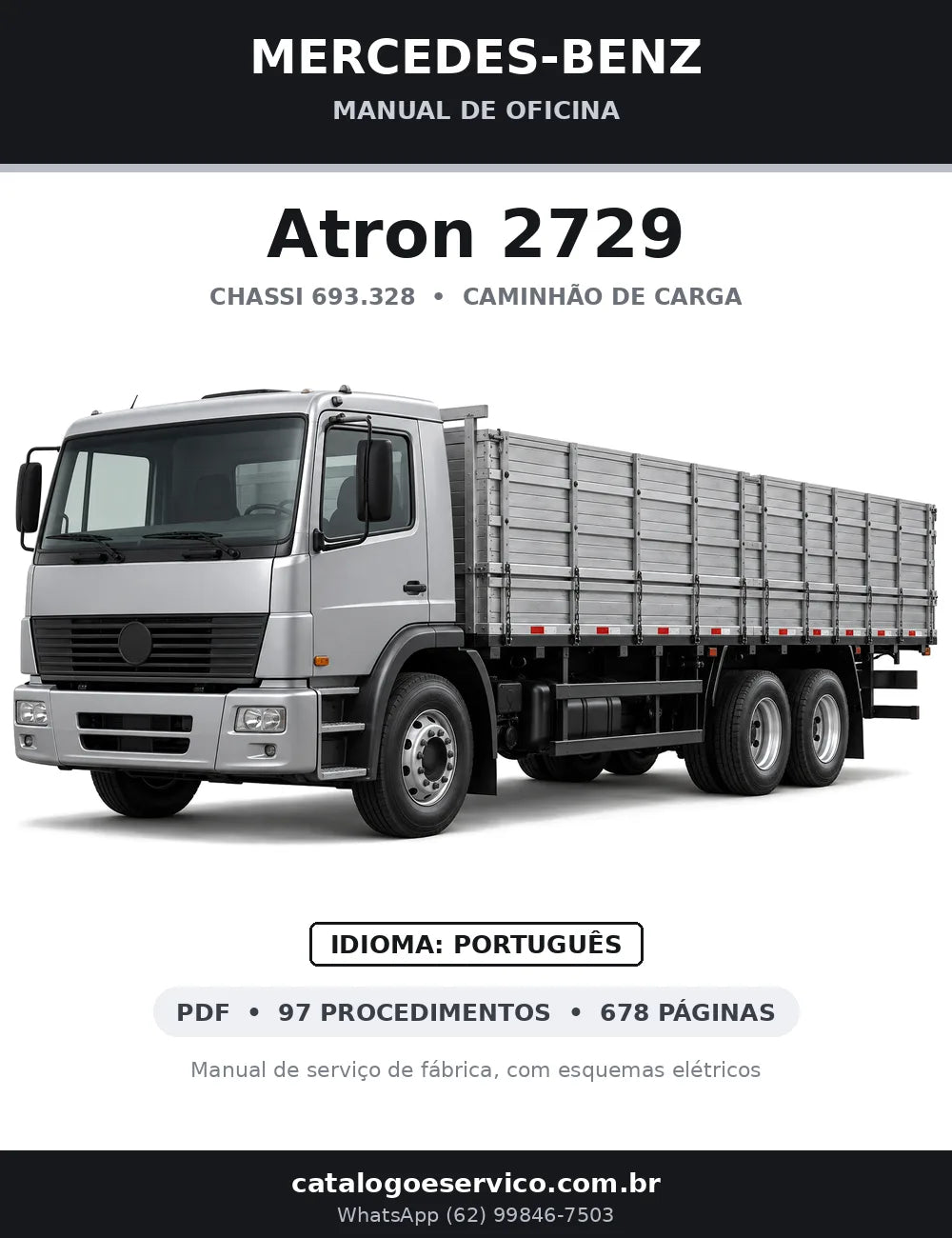 Capa do manual de oficina Mercedes-Benz Atron 2729