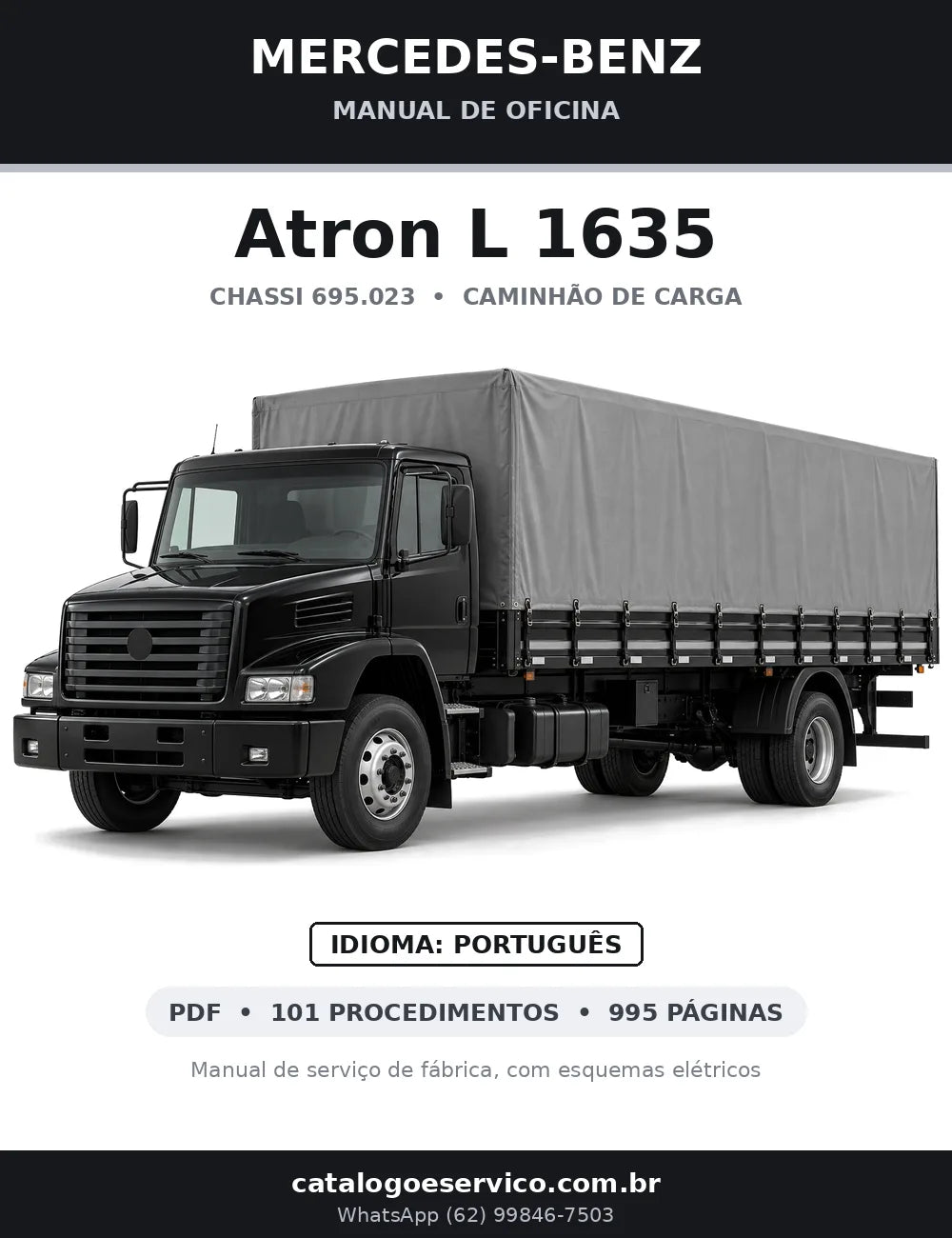 Capa do manual de oficina Mercedes-Benz Atron L 1635
