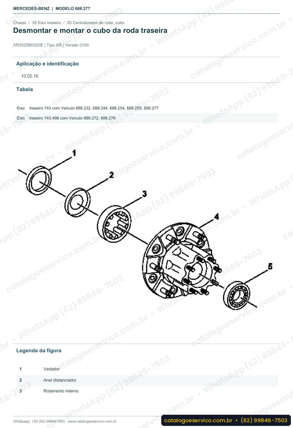 Página de procedimento do manual de oficina Mercedes-Benz Atron LO 915