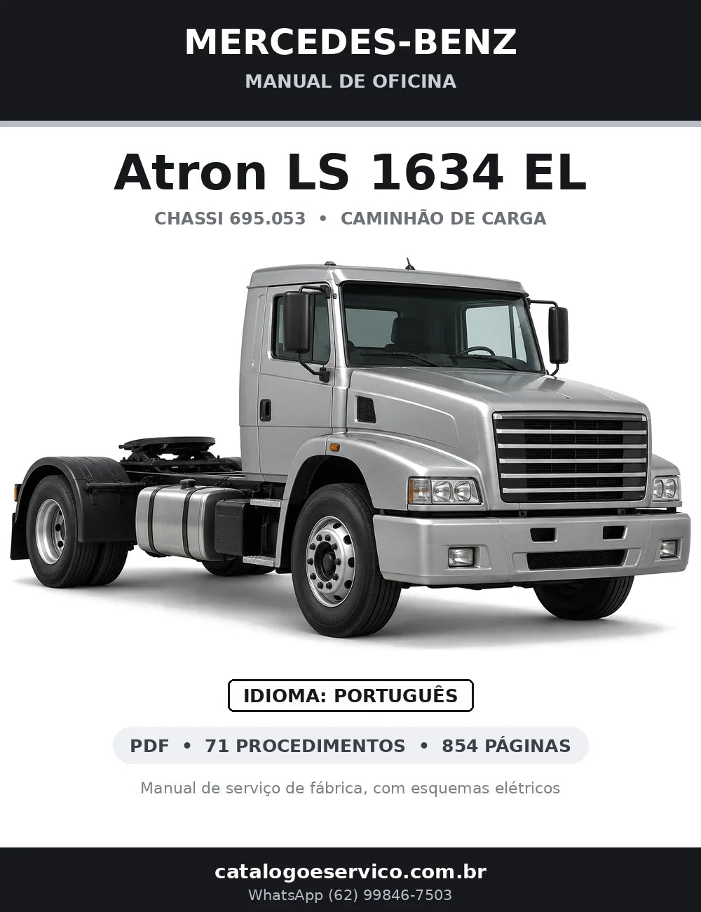 Capa do manual de oficina Mercedes-Benz Atron LS 1634 EL