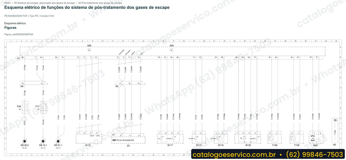 Página de esquema elétrico do Mercedes-Benz Atron LS 1635