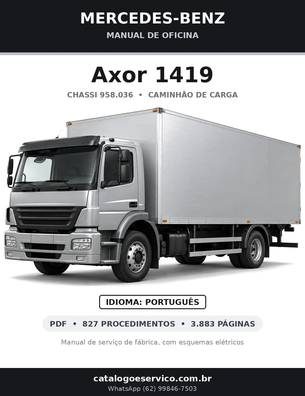 Capa do manual de oficina Mercedes-Benz Axor 1419