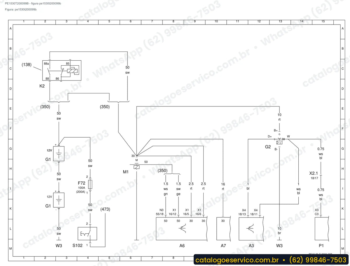 Página de esquema elétrico do Mercedes-Benz Axor 1517 C