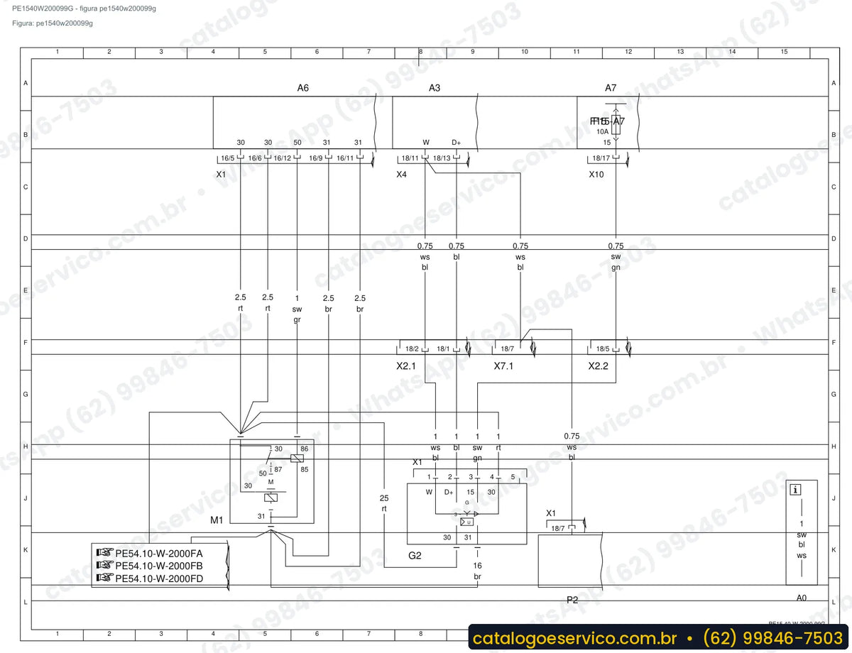 Página de esquema elétrico do Mercedes-Benz Axor 1840