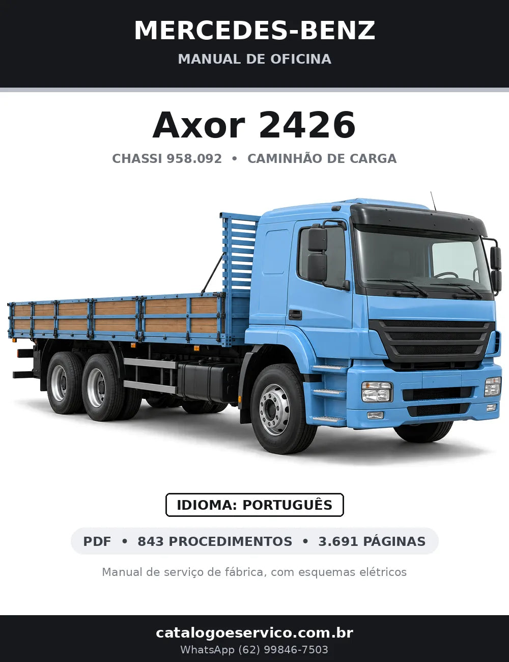 Capa do manual de oficina Mercedes-Benz Axor 2426