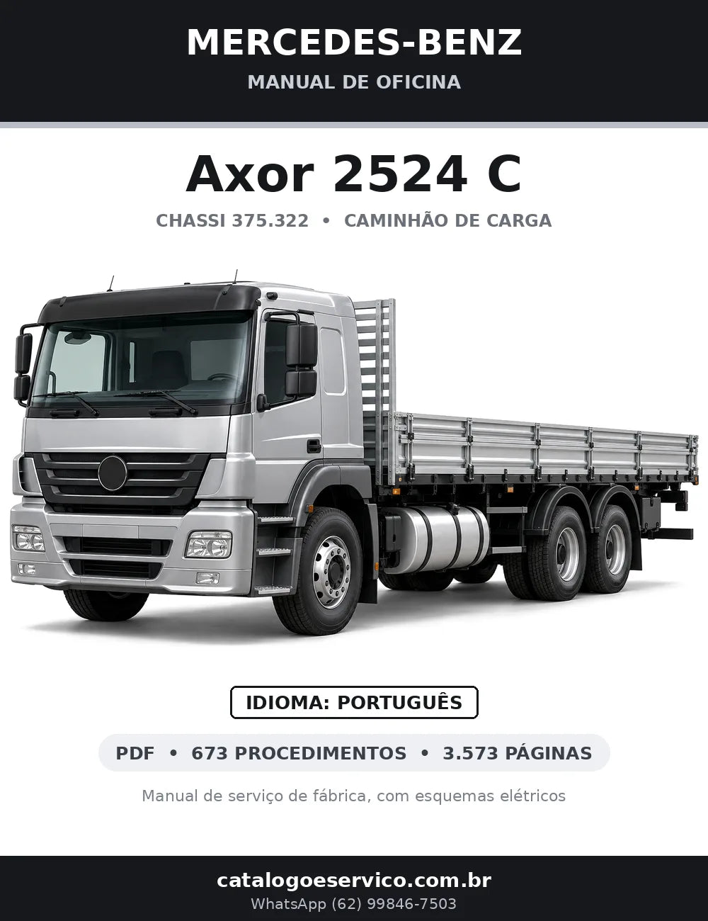Capa do manual de oficina Mercedes-Benz Axor 2524 C