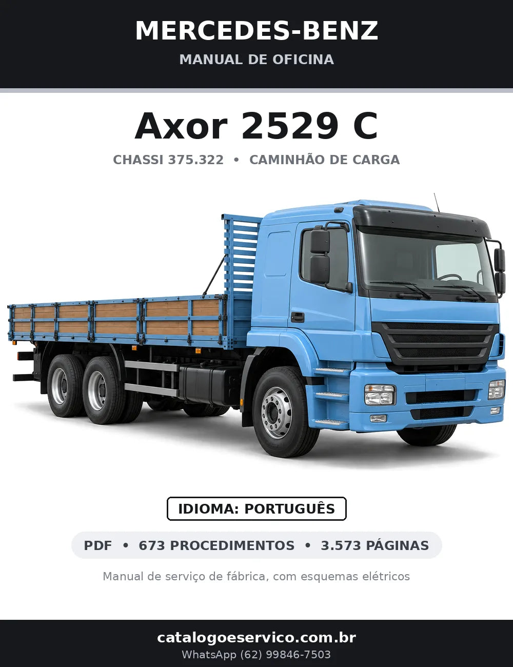 Capa do manual de oficina Mercedes-Benz Axor 2529 C