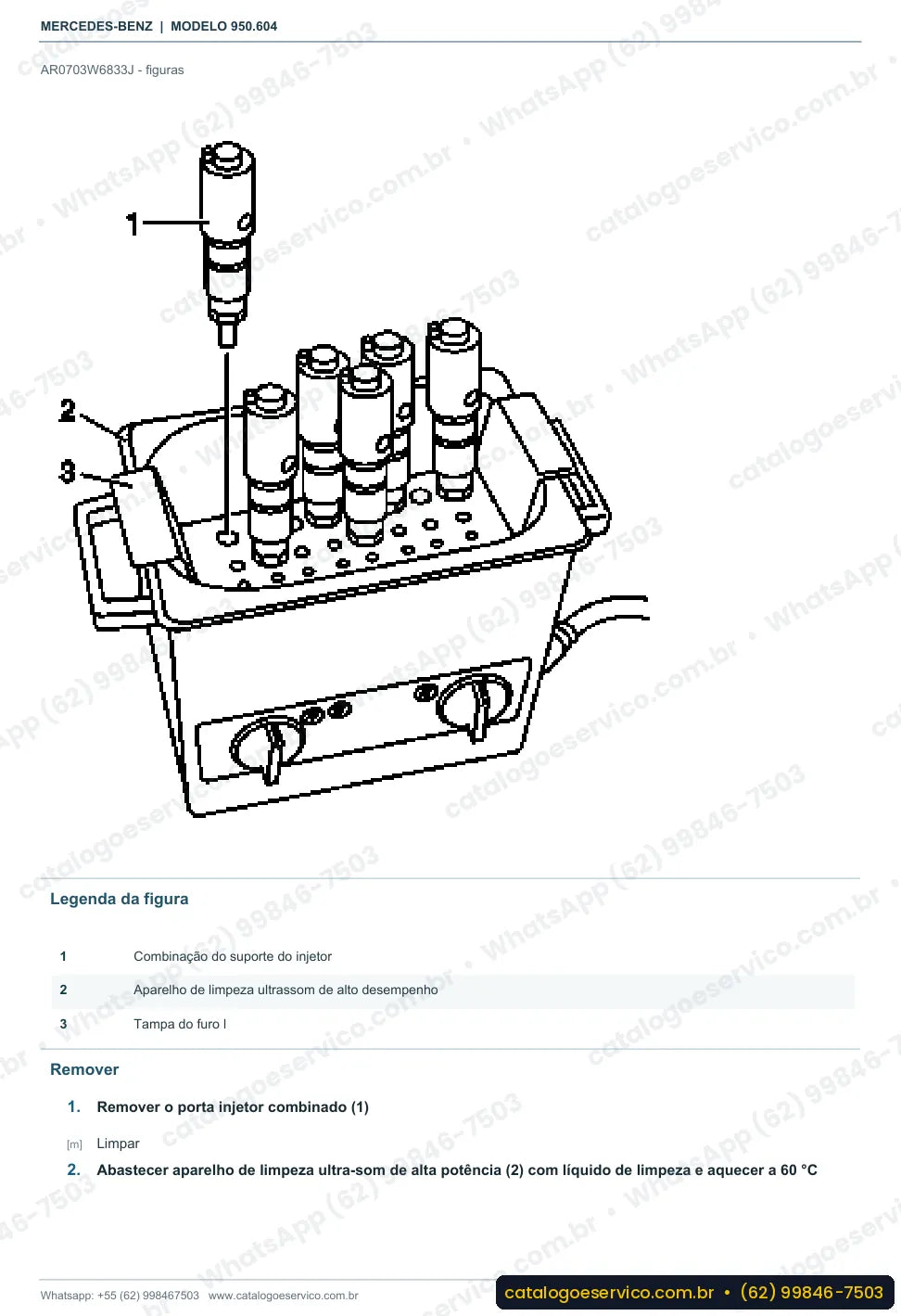 Página de procedimento do manual de oficina Mercedes-Benz Axor 2529 L