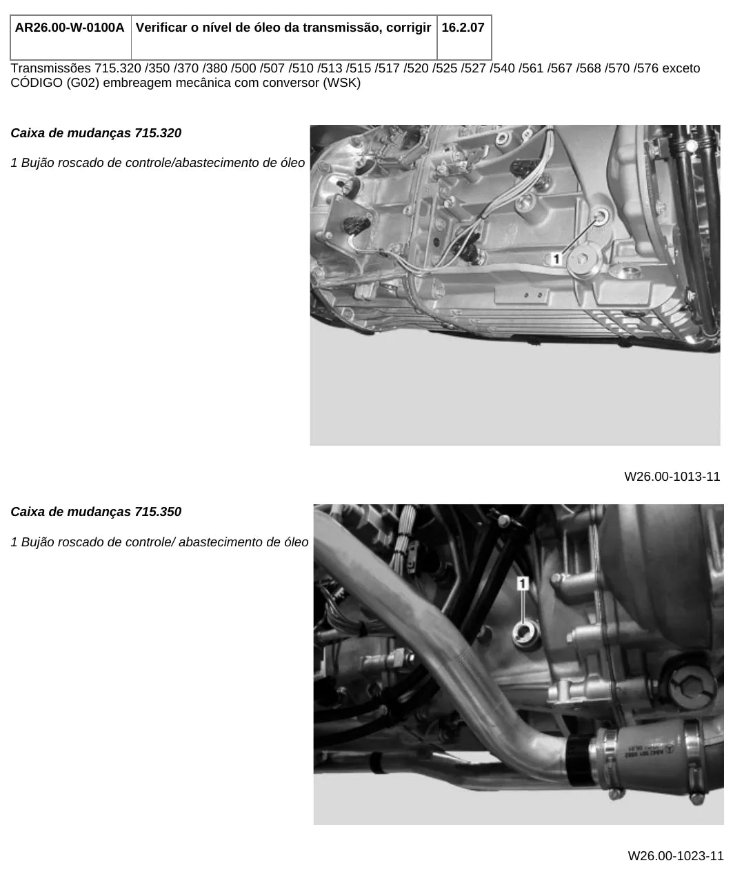 Página do manual de oficina Mercedes-Benz Axor 2533