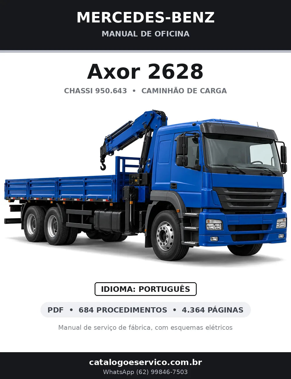 Capa do manual de oficina Mercedes-Benz Axor 2628