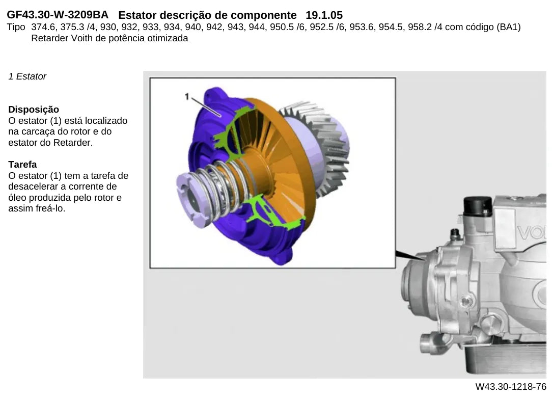 Página do manual de oficina Mercedes-Benz Axor 3340