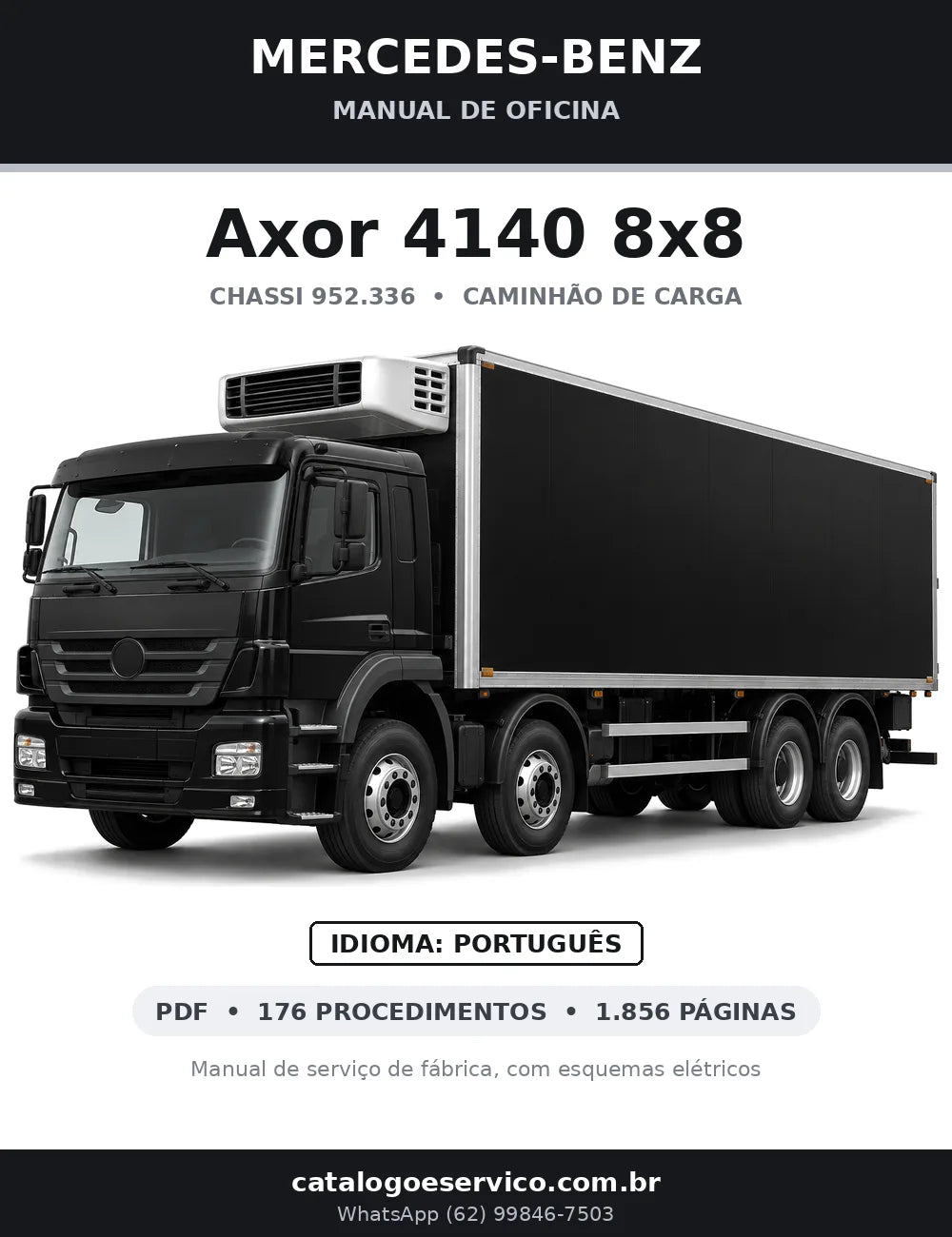 Capa do manual de oficina Mercedes-Benz Axor 4140 8x8