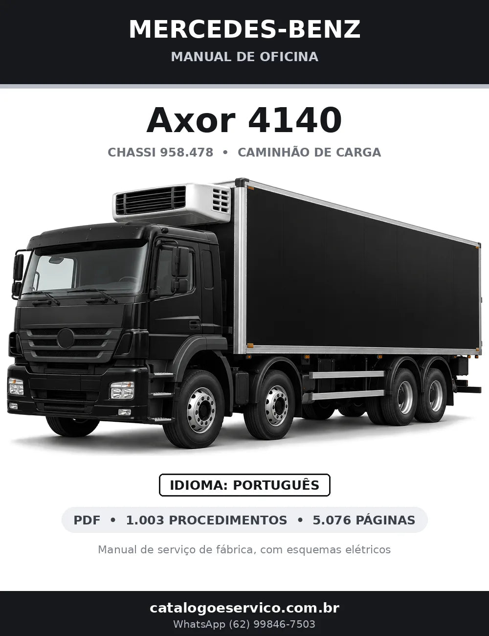 Capa do manual de oficina Mercedes-Benz Axor 4140