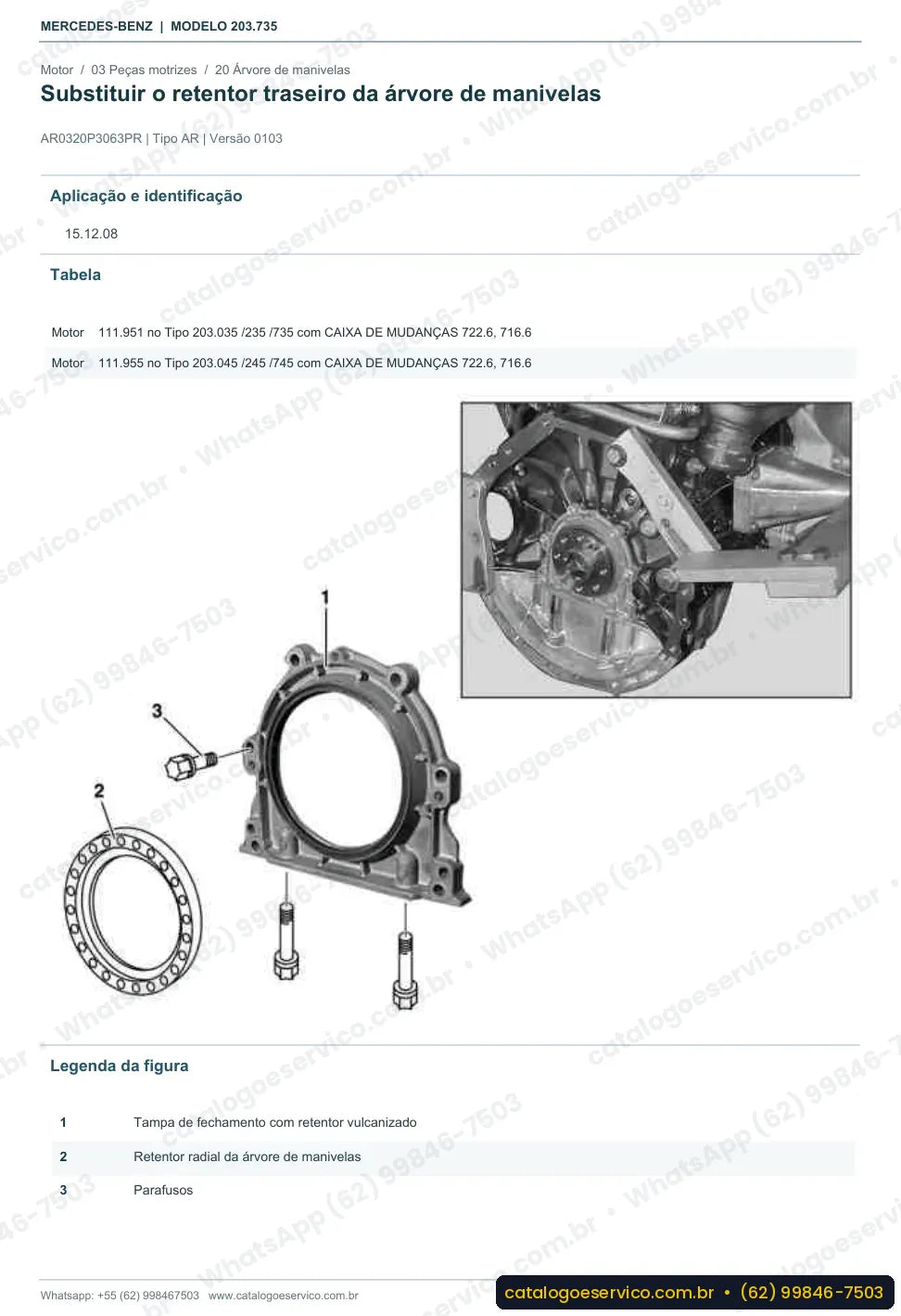 Página de procedimento do manual de oficina Mercedes-Benz C 180 Sportcoupé (CL203)