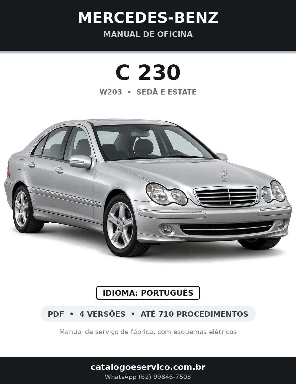 Capa do manual de oficina Mercedes-Benz C 230 (W203)
