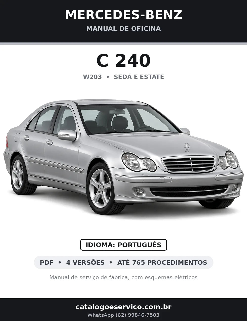 Capa do manual de oficina Mercedes-Benz C 240 (W203)